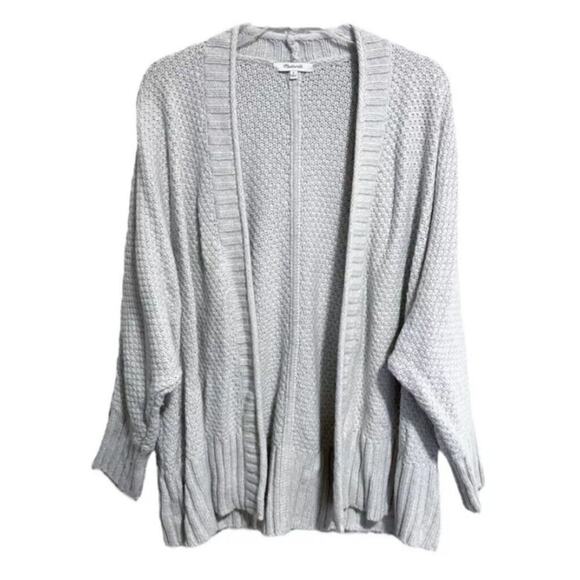 Madewell Whitley Open Cardigan Sweater Oversized Light Gray Size XS NC232 ES - Picture 1 of 5
